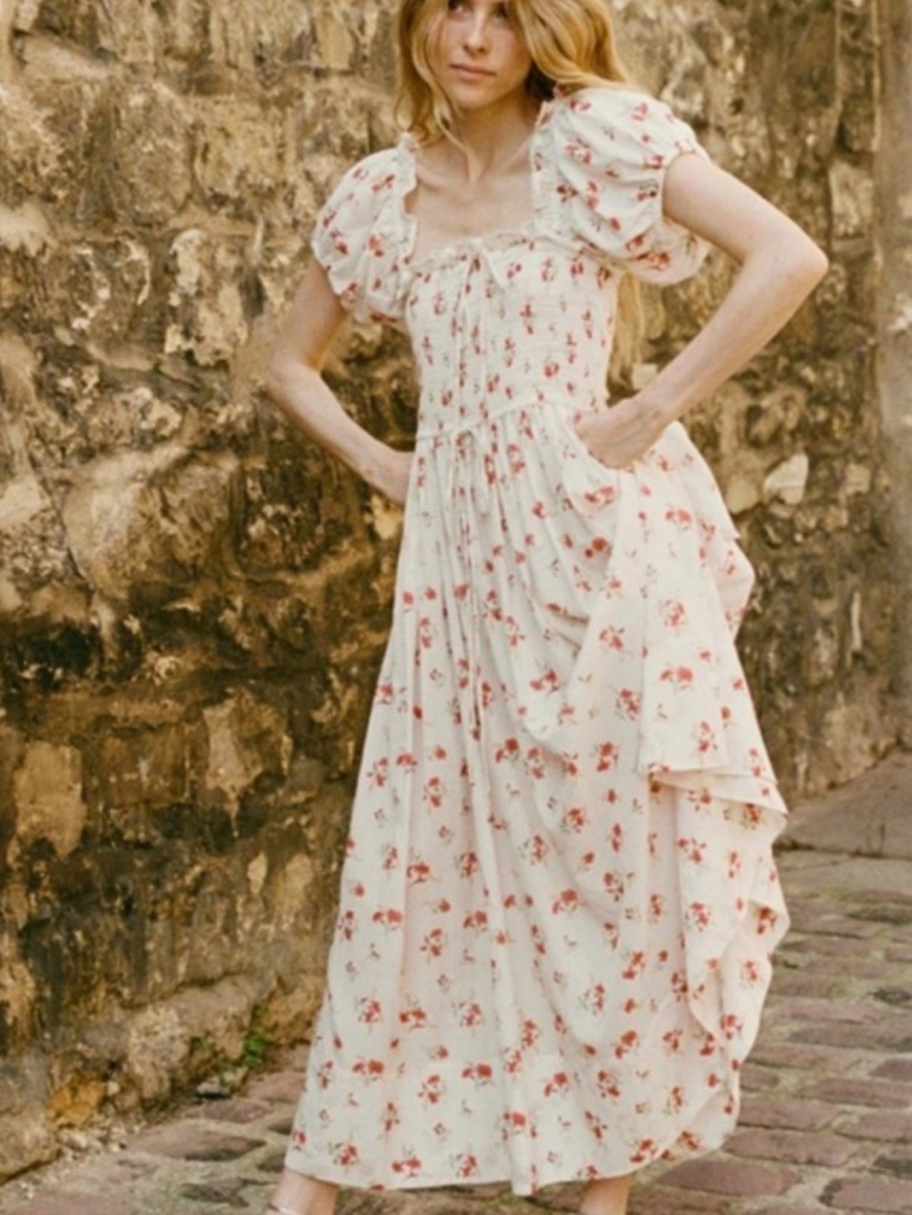 Dôen Stanza Dress in the Sweet Abelia print size S